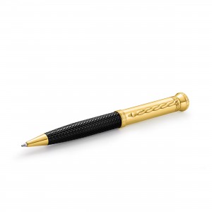Gentleman Gold Ballpoint Pen With Unique Weave Details